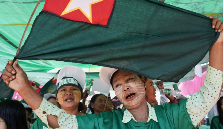 Myanmar military-backed party leads after second round of election voting