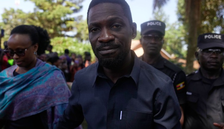 Uganda’s Bobi Wine taken to unknown location in army helicopter, party says
