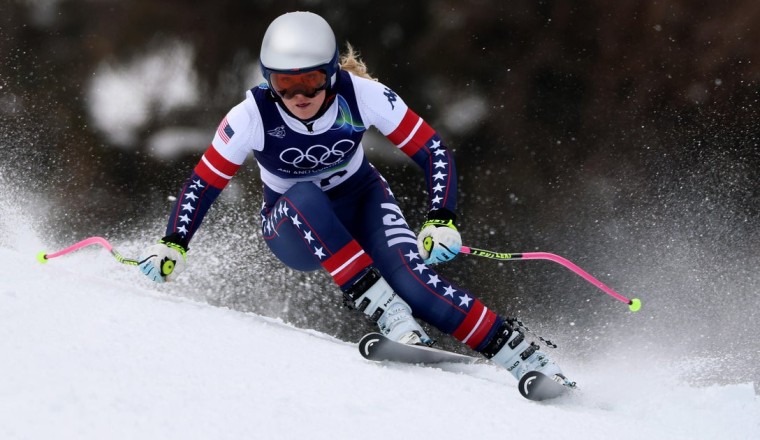 Lindsey Vonn hits Winter Olympics slopes for first time on torn ACL
