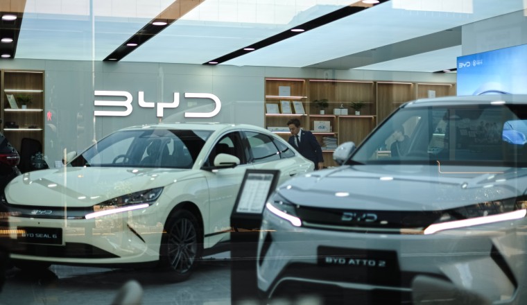 BYD shares set for six-week slump after posting two-year low in sales amid China EV slowdown