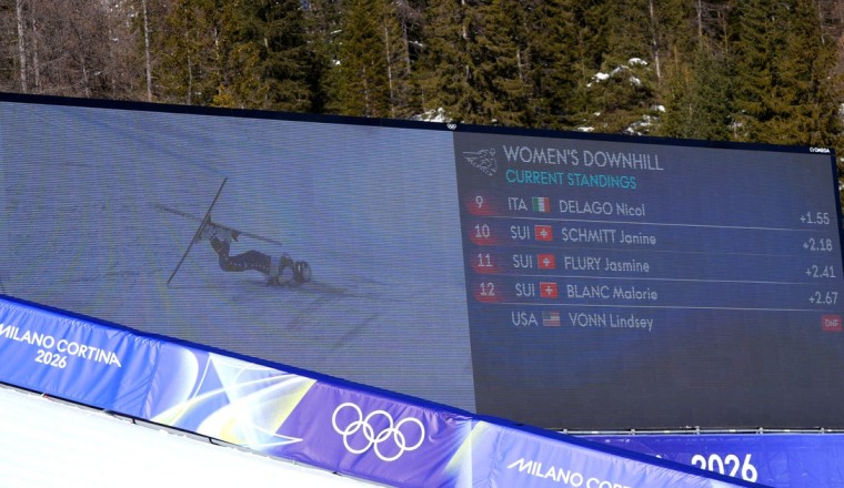 Lindsey Vonn crashes out in women's downhill race at Milano Cortina Games
