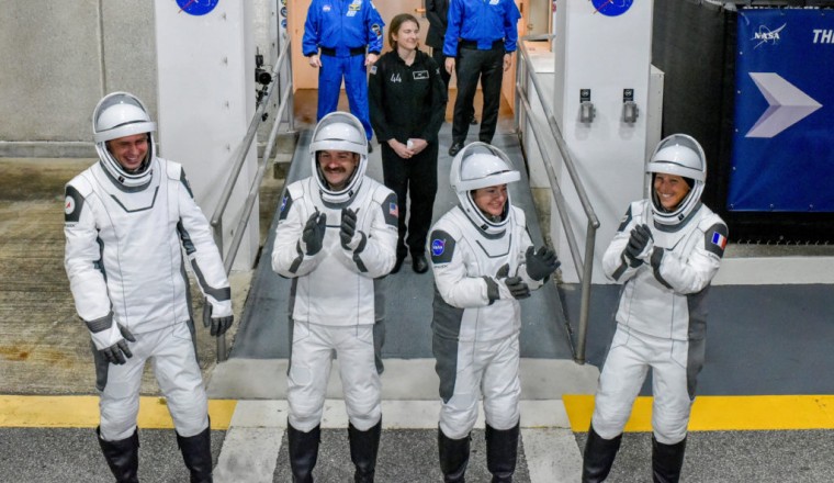 Four astronauts arrive at International Space Station to replace NASA crew