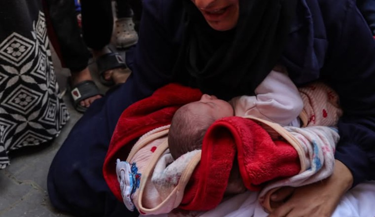 15-day-old baby loses father in Israeli strike on Gaza