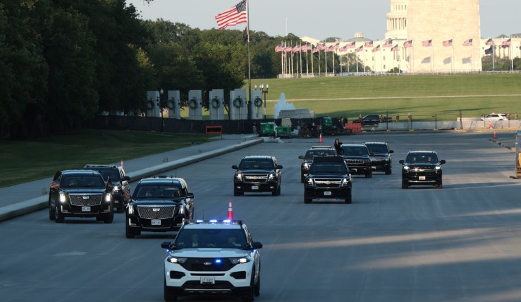 Trump rides through Lincoln Memorial icon to check out renovation work by his ‘pool guy’