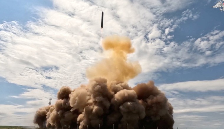 Putin tests new nuclear ballistic missile and claims it could enter combat this year