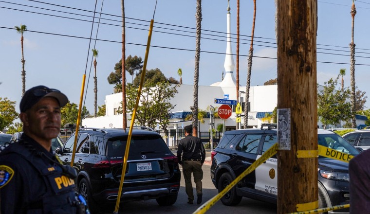 San Diego mosque shooting latest: Nazi symbol found at scene after three killed in suspected hate crime