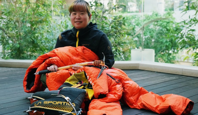 Japanese woman who scaled the world's 14 top peaks says she wants to share joy