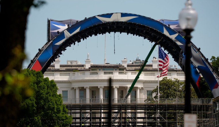 Trump says the giant UFC arena set up outside the White House could stay up forever