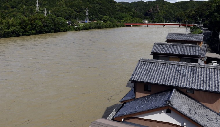 Heavy rain from tropical storm raises flood risks in the Tokyo region
