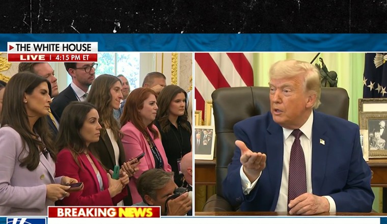 President Donald Trump Rips Kaitlan Collins During Heated Oval Office Exchange