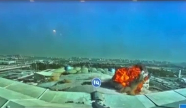 Video shows moment drone hits Kuwait airport terminal